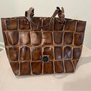 NWOT Dooney and Bourke Crocodile Large Tote Bag